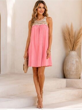 Lilly Pulitzer Rachelle Mini Swing Dress Pink Sun Ray